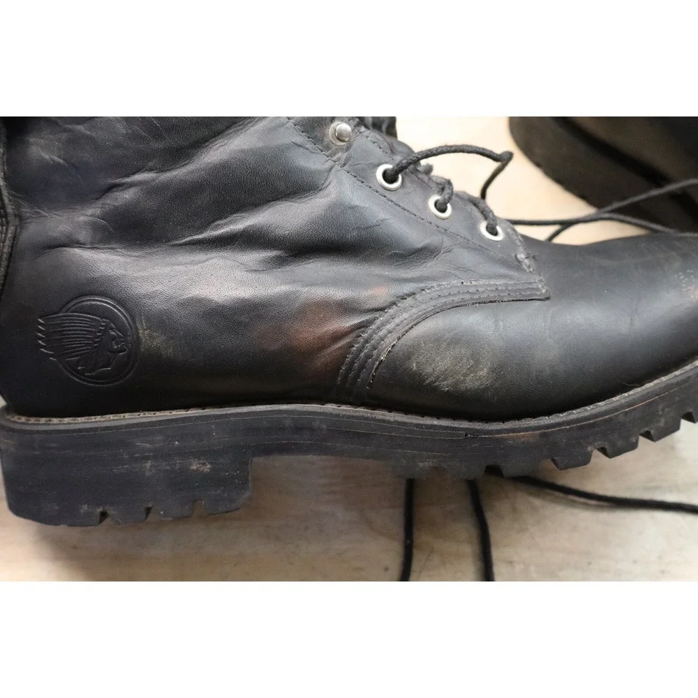 Indian Motorcycle Boots Mens Size 10 W Black Leather - Picture 11 of 13